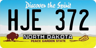 ND license plate HJE372