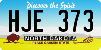 ND license plate HJE373