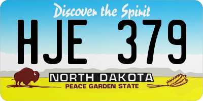 ND license plate HJE379