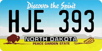 ND license plate HJE393