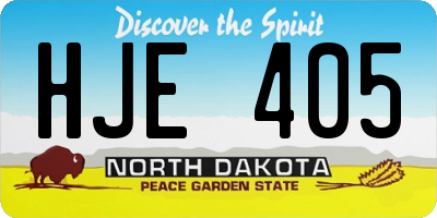 ND license plate HJE405