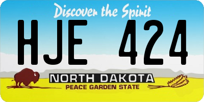 ND license plate HJE424