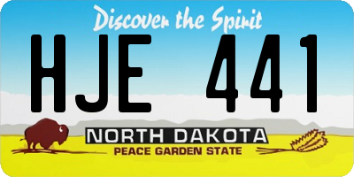 ND license plate HJE441