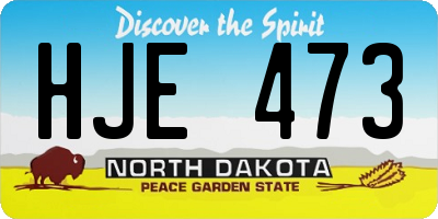 ND license plate HJE473