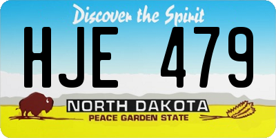 ND license plate HJE479