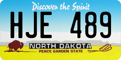 ND license plate HJE489
