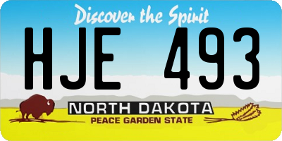 ND license plate HJE493