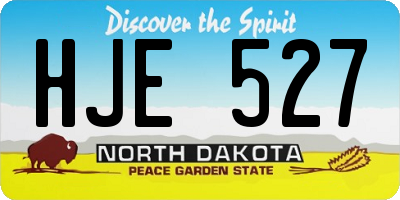 ND license plate HJE527