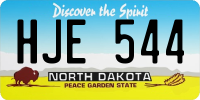 ND license plate HJE544