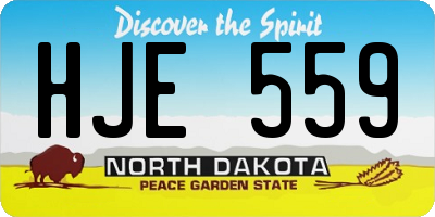 ND license plate HJE559