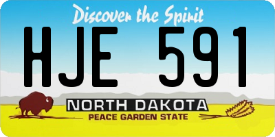 ND license plate HJE591
