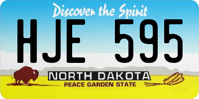 ND license plate HJE595