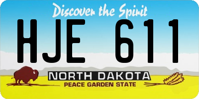 ND license plate HJE611