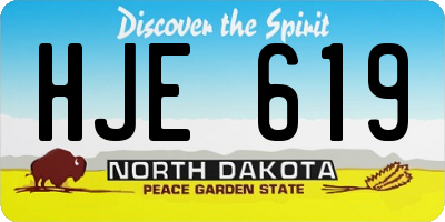 ND license plate HJE619