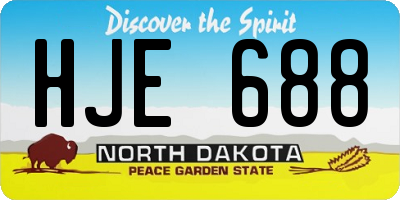 ND license plate HJE688