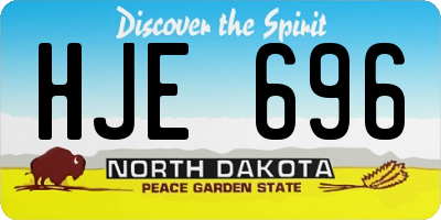 ND license plate HJE696