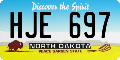 ND license plate HJE697