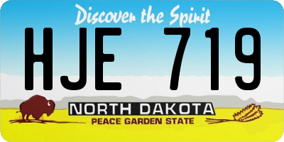 ND license plate HJE719