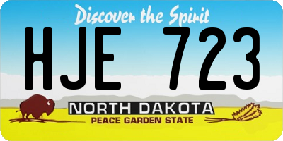 ND license plate HJE723
