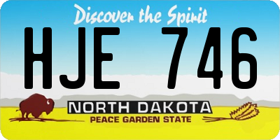 ND license plate HJE746