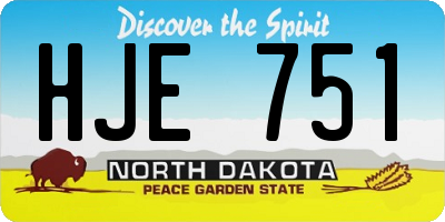 ND license plate HJE751