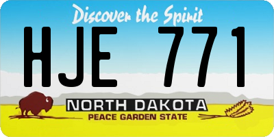 ND license plate HJE771