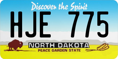 ND license plate HJE775