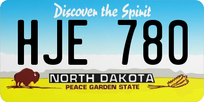 ND license plate HJE780