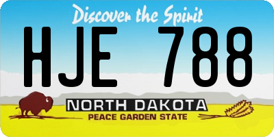 ND license plate HJE788