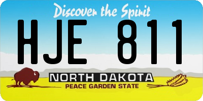 ND license plate HJE811
