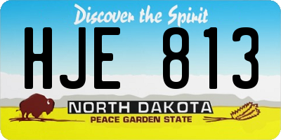ND license plate HJE813