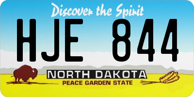 ND license plate HJE844