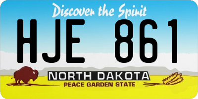 ND license plate HJE861