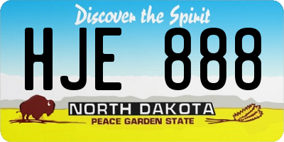 ND license plate HJE888