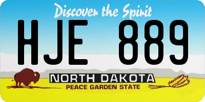 ND license plate HJE889