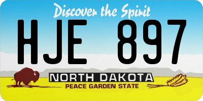 ND license plate HJE897