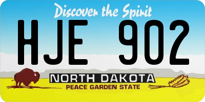 ND license plate HJE902