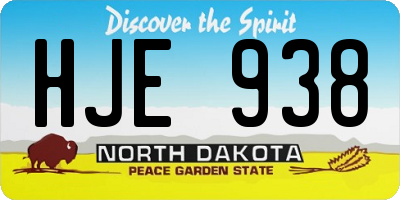 ND license plate HJE938