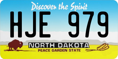 ND license plate HJE979