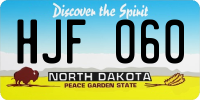 ND license plate HJF060