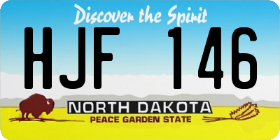 ND license plate HJF146