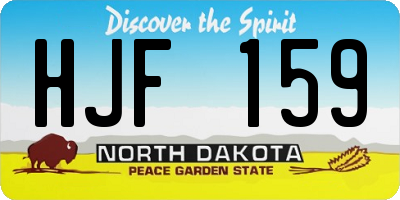 ND license plate HJF159