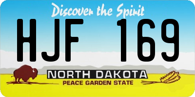ND license plate HJF169