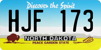ND license plate HJF173