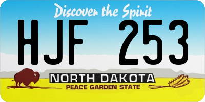 ND license plate HJF253