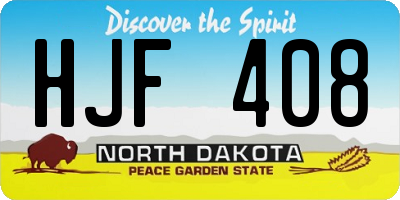 ND license plate HJF408