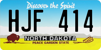 ND license plate HJF414