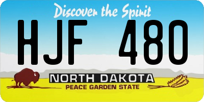 ND license plate HJF480