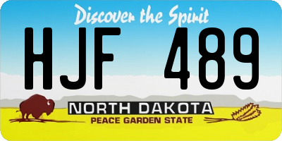 ND license plate HJF489