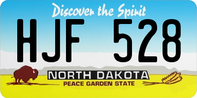 ND license plate HJF528